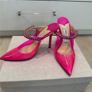 Jimmy Choo Bing 100 Plexy Neon Pink